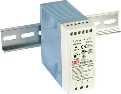 Image de Mean Well Adaptateur secteur pour rail DIN MDR-60-12 12 V/DC 5 A 60 W 1 x (MDR-60-12)