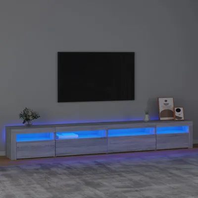 Obrázek produktu pro vidaXL TV skříňka s LED světly šedá Sonoma 270x35x40 cm