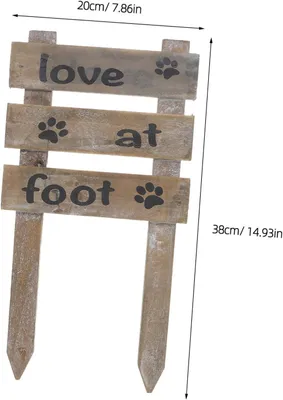 Productafbeelding van Houten Tuinbord - Decoratief Bord - Gazon Beschermen - Weerbestendig Ontwerp - 38x20cm - Multi