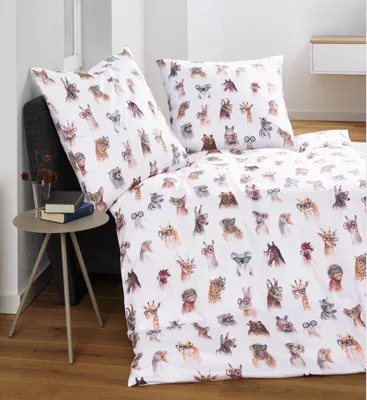 Produktbild von Janine Mako-Satin Bettwäsche * 155X220,80x80 2 teilig Modern Art S 42153-09-512 multicolor