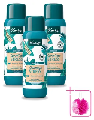 Produktbild von 3 x Kneipp Badschuim Goodbye Stress - Wasserminze & Rosmarin - 400 ml - Sparpackung - 3 Stücke