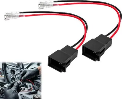 Productafbeelding van 2 stuks luidsprekeradapterkit voor, luidsprekerverlengkabel