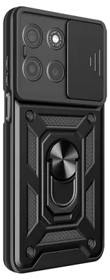 Obrázok produktu pre Avizar, puzdro pre Moto G15 / G15 Power s krúžkovým držiakom a posuvným krytom fotoaparátu, čierne