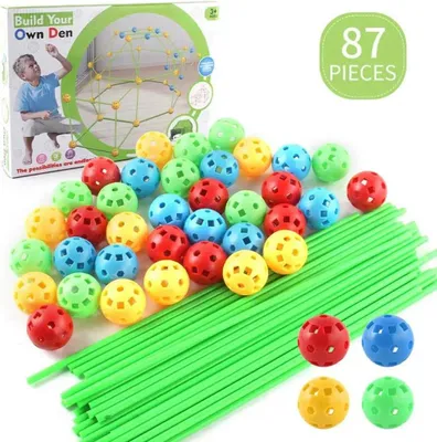 Image de 3D Magic Fort Kit de construction pour enfants 87 pièces Jouet de construction créatif