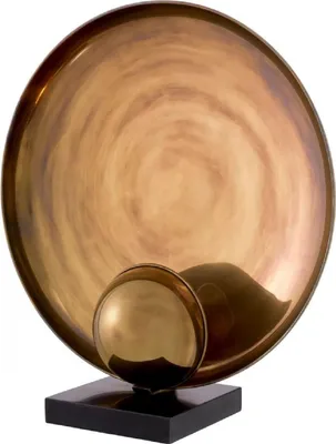 Produktbild von Casa Padrino Luxus Tischleuchte Vintage Messing / Schwarz 46 x 17,5 x H. 50,5 cm - Schreibtischleuchte mit Granitsockel - Luxus Tischleuchten - Luxus Leuchten - Luxus Möbel - Luxus Interior