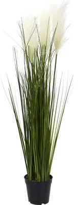 Zdjęcie produktu dla Sztuczna trawa pampasowa - ø 13 x 90 cm - Cortaderia Selloana - Sztuczna roślina - Łatwa w pielęgnacji trawa pampasowa - Trwała sztuczna trawa - Zielona