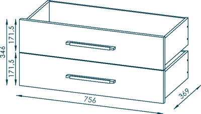 Produktbild von Schubsatz 2 Schubladen SYSTEM-OFFICE von MAJA weiß uni/edelbuche
