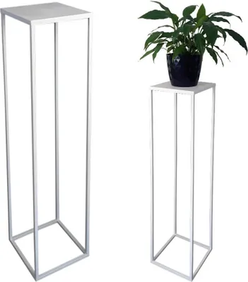 Produktbild von HMP Blumenständer Blumenbeet Weiss Metall 100%