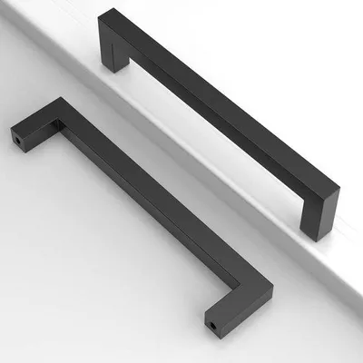 Produktbild von Möbelgriffe Schwarz Edelstahl - Set von 10 - Bohrabstand 160 mm