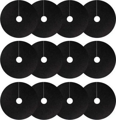Produktbild von Famanu Vlies-Mulchring wiederverwendbare Baumbarriere für Unkrautbekämpfung - 12 Stück - 52 cm Innendurchmesser 6 cm