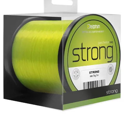 Obrázok produktu pre DELPHIN STRONG Carp, 600m, 0,32mm, 8,8kg / 19,4lbs, žltý, monofilný vlasec na lov kaprov, 500604330
