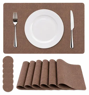 Productafbeelding van Set van 6 Afwasbare Placemat en Onderzetters