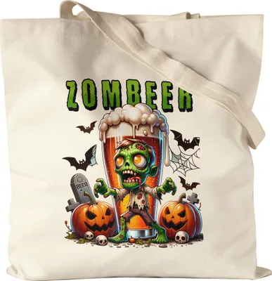 Produktbild von Zombeer Jutebeutel Halloween Bier Zombie Grusel Party Lustig