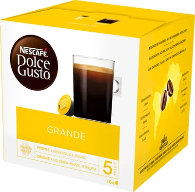 Produktbild von Nestle Dolce Gusto Grande, Kapseln, Weiß, Gelb