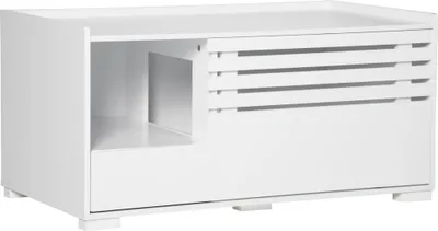 Produktbild von Katzenschrank mit 2 Regalen 2-in-1 Design Magnettür Weiß