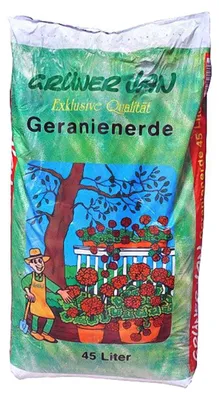 Produktbild von Gebrauchsfertige Qualitätserde für Geranien 45L mit allen wichtigen Nährstoffen