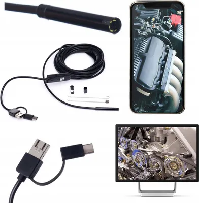 Zdjęcie produktu dla Kamera Endoskopowa Inspekcyjna 3w1 Kraft&Dele USB ANDROID IOS WINDOWS MAC