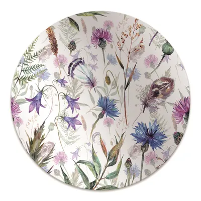 Produktbild von Rundmatte - Stuhlunterlage Bürostuhlunterlage - Rund Ø 100 cm - Bodenmatte - Fußmatte - Feldblumen