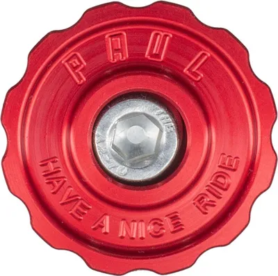 Image de Paul Component Klamper Stem Cap Ahead Cap, 1 1/8", rouge