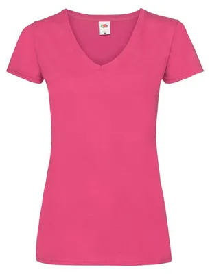 Zdjęcie produktu dla Koszulka damska, długi rękaw - FOL V NECK T/W - fuchsia - rozmiar 2XL