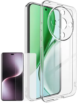 Immagine prodotto di Custodia per cellulare + vetro protettivo per Honor Magic 8 Lite, set in TPU 9H, trasparente
