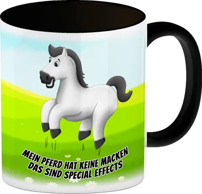Produktbild von Mein Pferd hat keine Macken, das sind Special Effects Kaffeebecher