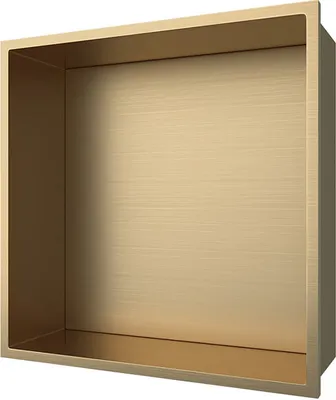 Produktbild von Aloni Wandnische Edelstahl gold gebürstet rostfrei 305x305x100mm