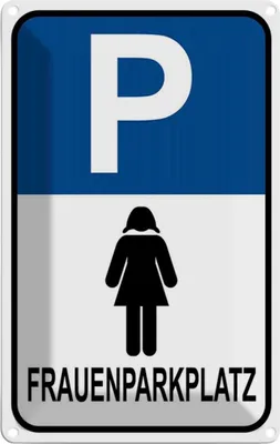 Produktbild von vianmo Blechschild 30x20 cm Frauen Parkplatz Parkplatzschild
