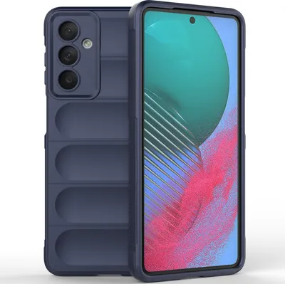 Produktbild von Handyhülle für Samsung Galaxy M54 5G Weich TPU Silikon Stossfest Anti-rutsch Hülle Dunkelblau