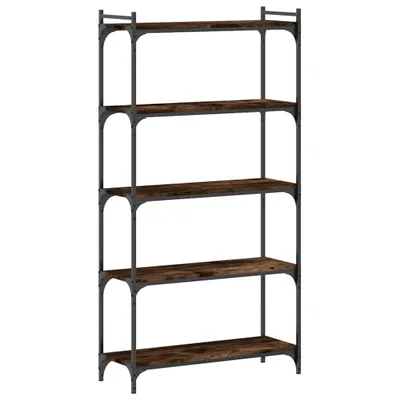 Image de vidaXL Bibliothèque 5 étagères chêne fumé 80x30x154 cm Bois composite