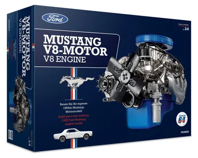 Productafbeelding van Motormodel bouwset V8 - Schaal 1:4 - Transparant motorblok - Met geluidsmodule
