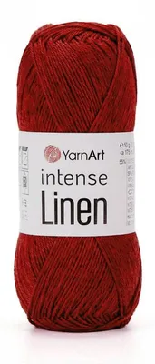 Produktbild von YarnArt Intense Linen 4115 Dunkelrot Sommergarn 55% Viskose/45% Leinen 50g/175m