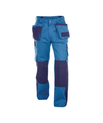 Produktbild von DASSY® Seattle Zweifarbige Arbeitshose mit Holstertaschen und Kniepolstertaschen KORNBLAU/DUNKELBLAU Gr.42 Länge: STANDARD