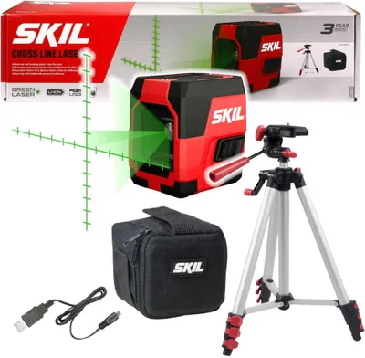 Zdjęcie produktu dla SKIL 1911 DA Laser krzyżowy + statyw 20 m, zielony