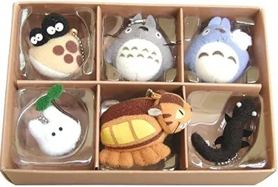Immagine prodotto di Set di Portachiavi con Mascotte in Peluche della Collezione di Studio Ghibli – Il Mio Vicino Totoro