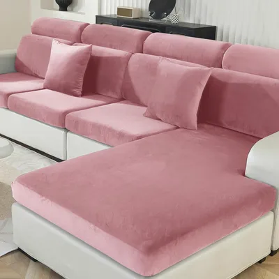 Obrázek produktu pro Potah na pohovku, velur, elastický, stylový, růžový
