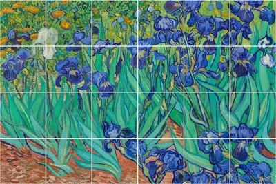 Produktbild von Fliesenaufkleber 15x15 cm – 24 Stück – Selbstklebend – Wasserfest – Pflegeleicht – Hitzebeständig – Für Küche & Bad – Blumen im Garten