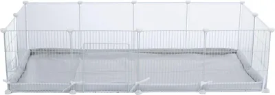 Produktbild von TRIXIE Boden für Indoor Freilaufgehege, Metall / Kunststoff, 140 x 35 x 70 cm, weiß; 140 x 70 cm, grau / weiß