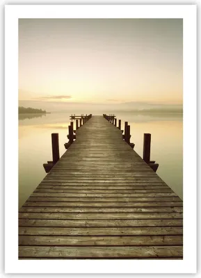 Produktbild von Poster - Poster ohne Rahmen - Brücke See - 50x70 cm - Wand Bild - Wanddeko - Wandbilder - Kunstposter - Wandposter - Bilder - Kunstdruck - Wanddekoration - Wandbild - P2XPA50x70-3625