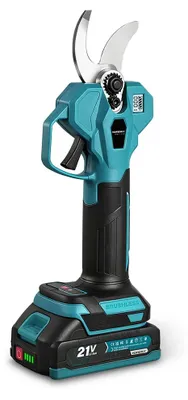 Image de Sécateur électrique - Sécateur à branches sans fil, diamètre de coupe 32 mm - Moteur sans balais - 2 vitesses - 21V, 2 batteries pour les branches