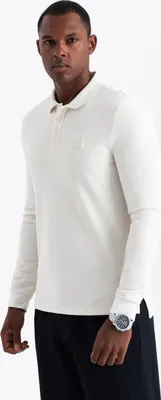 Obrázok produktu pre Ombre Clothing Pánske tričko s dlhým rukávom Gammachuf biela XXL