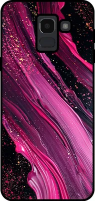 Produktbild von Smartphonica Handytasche Passend für Samsung Galaxy J6 2018 mit Marmordruck - TPU zurück Abdeckung Fall Marmor Design - Lila Rosa