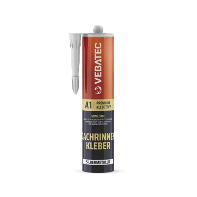Produktbild von Vebatec Dachrinnenkleber 290ml Kleb- & Dichtungsmasse Dachrinne silber metallic