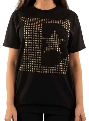 Zdjęcie produktu dla Elton John E Logo (Embellished) Black M Koszulka