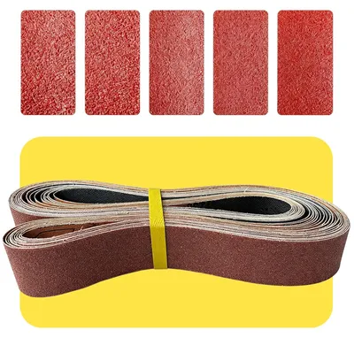 Imagen del producto de Juego de 10 bandas de lija de 50 x 2000 mm para lijadora de bandas