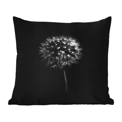 Produktbild von MuchoWow® Outdoor Kissen - Löwenzahn - Schwarz - Floral - Botanisch - 45x45 cm - Wetterfest - Lounge Kissen - Fotokissen - Dekoratives Kissen