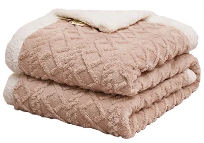 Produktbild von Sherpa Fleece Decke Khaki 150x200cm - Superweich und Flauschig