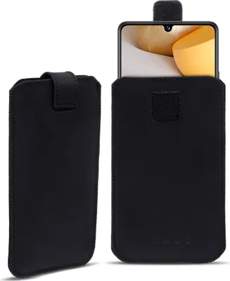 Produktbild von Handy Hülle für Samsung Galaxy A55 A35 A25 A15 Leder Tasche Schwarz Schutzhülle