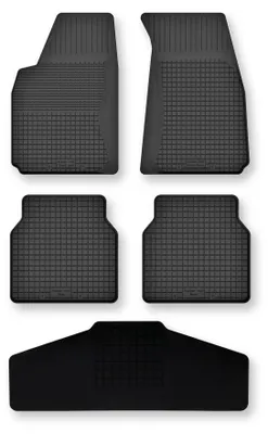 Productafbeelding van Rubberen automatten + tunnelmat voor Volkswagen Golf I 1974-1983 (hatchback) – 5-delig, zwart, op maat – Wielganizator Semi-Universal