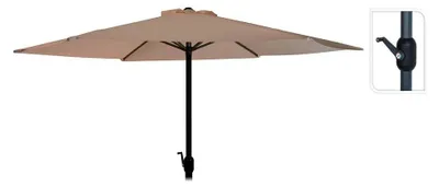 Image de Parapluie ø300cm Hauteur 248cm. Poteau Aluminium Avec Manivelle Couleur: Taupe